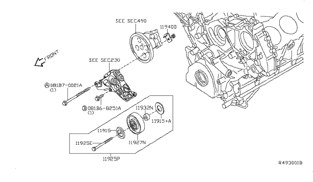2012 Nissan Pathfinder Power Steering Pump Mounting Diagram 1