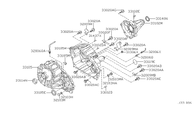 2005 Nissan Pathfinder Transfer Case Diagram 1