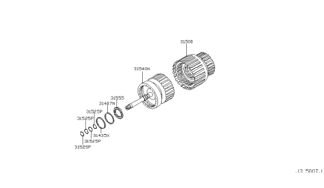 2006 Nissan Pathfinder Clutch & Band Servo Diagram 1