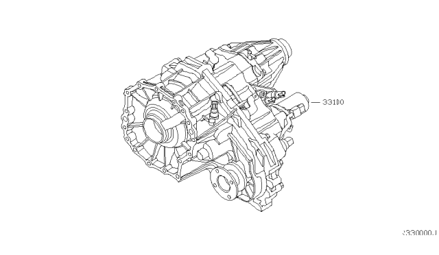 2007 Nissan Pathfinder Transfer Assy Diagram for 33100-EA310