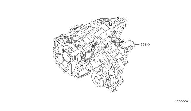 2007 Nissan Pathfinder Transfer Assy Diagram for 33100-7S110