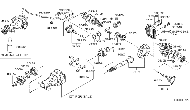 2007 Nissan Pathfinder Rear Final Drive - Diagram 1