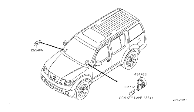 2011 Nissan Pathfinder Lamps (Others) Diagram