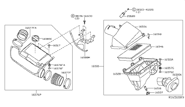 2011 Nissan Pathfinder Air Cleaner Diagram 3