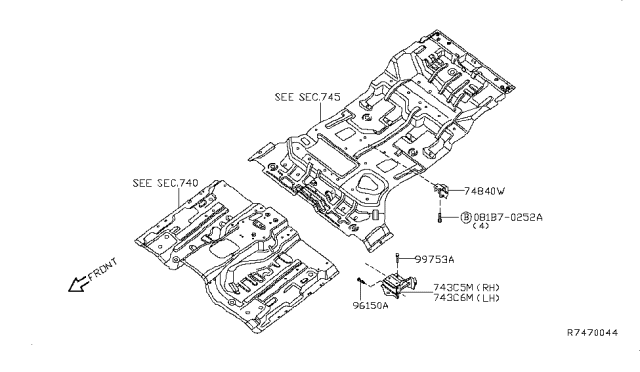 2009 Nissan Pathfinder Floor Fitting Diagram 2