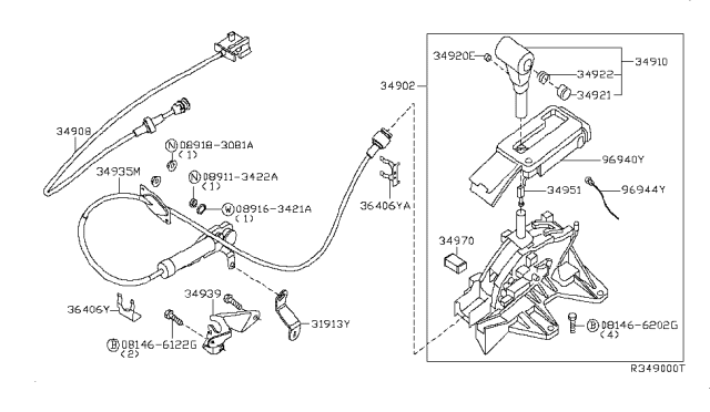 2008 Nissan Pathfinder Auto Transmission Control Device Diagram 1