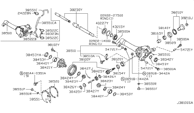 2005 Nissan Pathfinder Front Final Drive Diagram 3