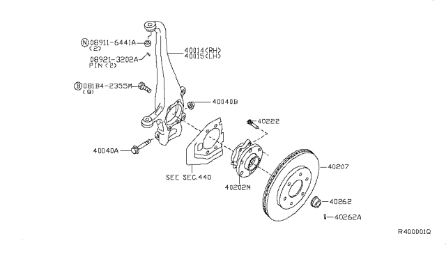 2012 Nissan Pathfinder Rotor-Disc Brake,Front Diagram for 40206-ZS60A