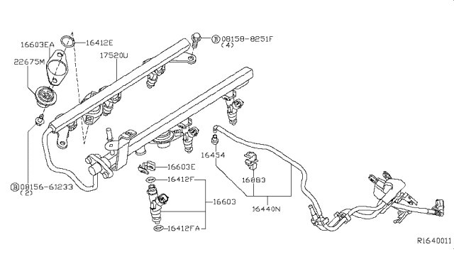 2005 Nissan Pathfinder Fuel Strainer & Fuel Hose Diagram