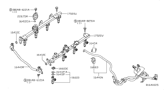 2007 Nissan Pathfinder Fuel Strainer & Fuel Hose Diagram 1