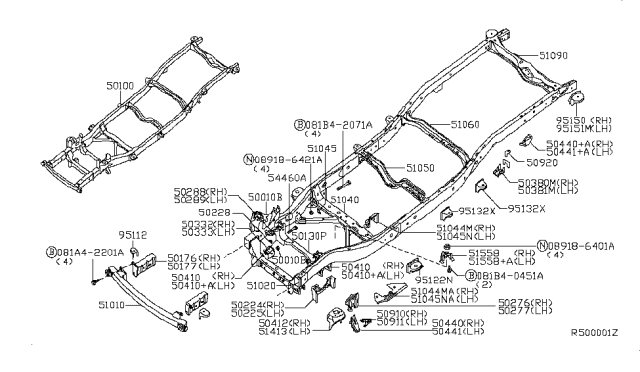 2011 Nissan Pathfinder Frame Diagram 1