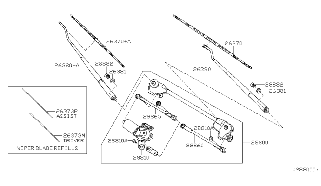 2008 Nissan Pathfinder Windshield Wiper Diagram