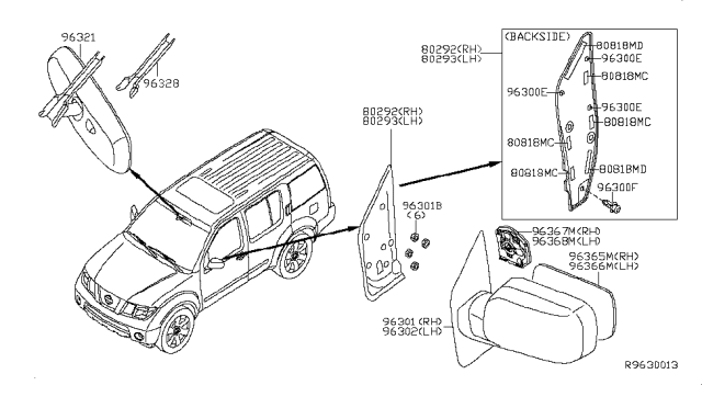 2007 Nissan Pathfinder Rear View Mirror Diagram