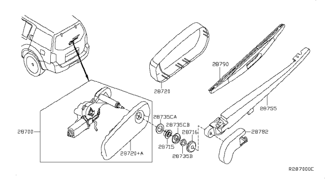 2011 Nissan Pathfinder Cover-Motor Diagram for 28730-EA500