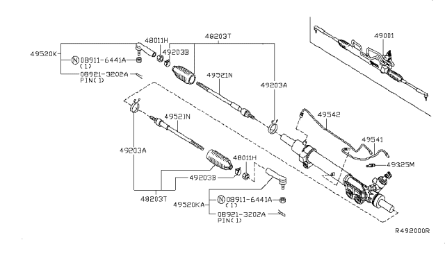 2009 Nissan Pathfinder Power Steering Gear Diagram