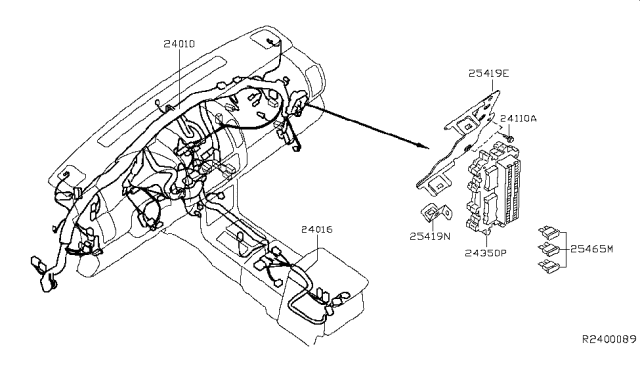 2011 Nissan Pathfinder Harness-Main Diagram for 24010-9CC2C