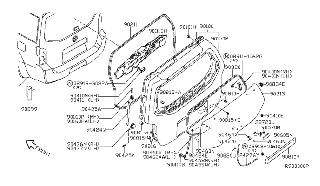 2008 Nissan Pathfinder Plug Diagram for 28984-AL500