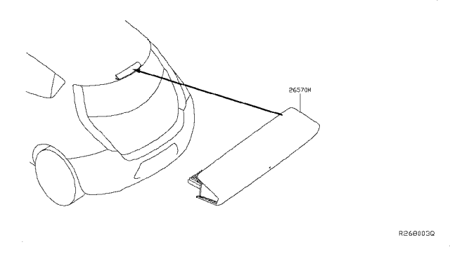 2019 Nissan Leaf Lamp Assembly-Stop Diagram for 26590-5SK0A
