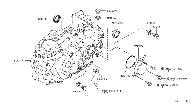 2019 Nissan Leaf Brush Assy Diagram for 290T7-3NF0B