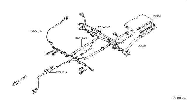 2019 Nissan Leaf Harness-Battery Controller Diagram for 295J2-5SF0A