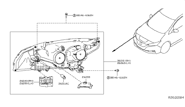 2018 Nissan Leaf Headlamp Diagram 2