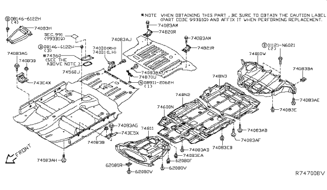 2018 Nissan Leaf Floor Fitting Diagram 1