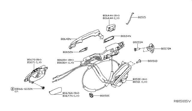 2018 Nissan Leaf Front Left Door Lock Actuator Diagram for 80501-4NP0A