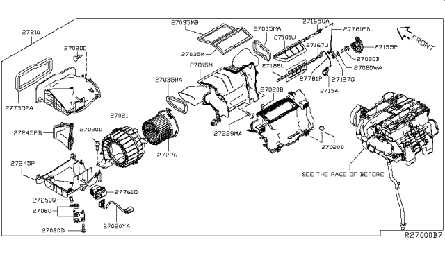 2018 Nissan Leaf Heater & Blower Unit Diagram 1