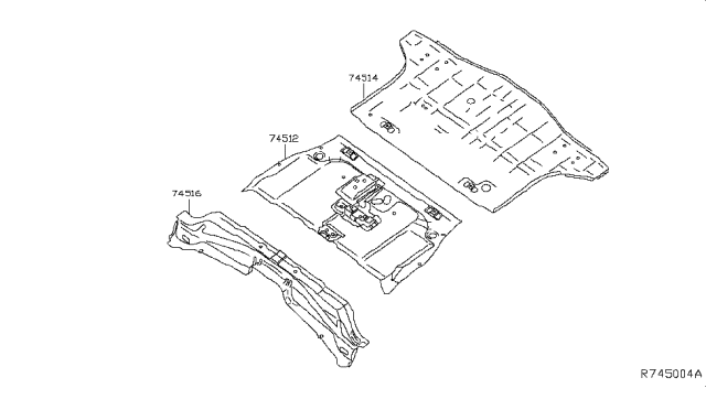 2018 Nissan Leaf Floor Panel (Rear) Diagram