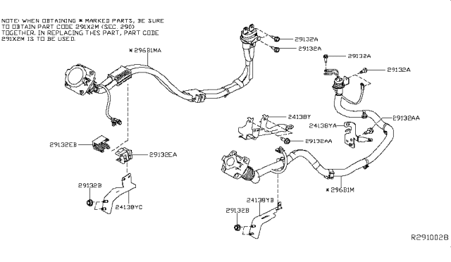 2018 Nissan Leaf Bracket-Harness Diagram for 24138-5SA0A