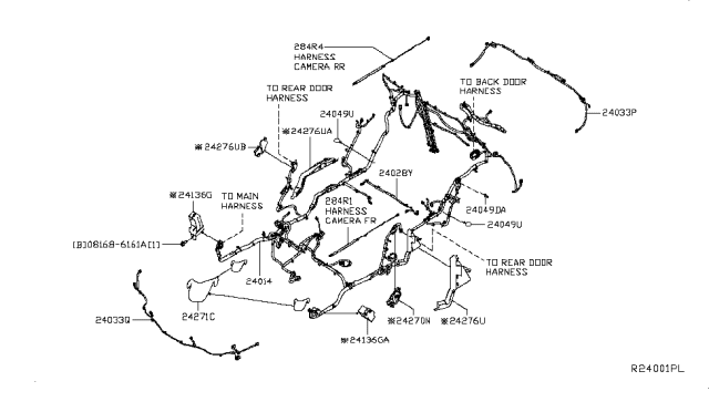 2019 Nissan Leaf Bracket-Connector Diagram for 24346-5SK0A