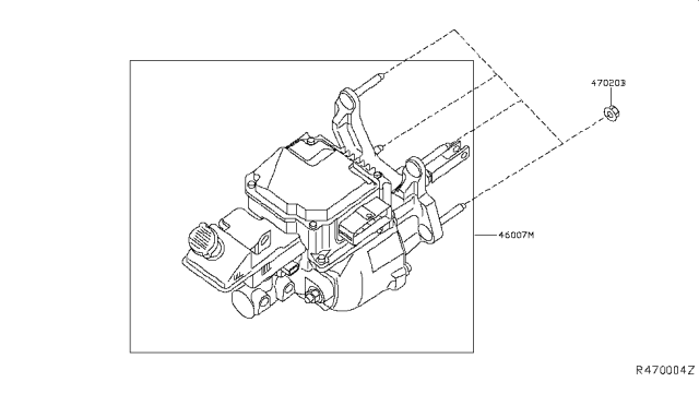 2019 Nissan Leaf Control-Assembly Brake Diagram for 46007-5SR1C