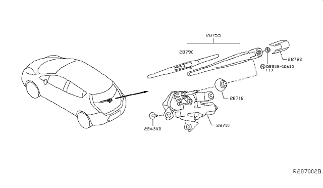 2019 Nissan Leaf Rear Window Wiper Diagram