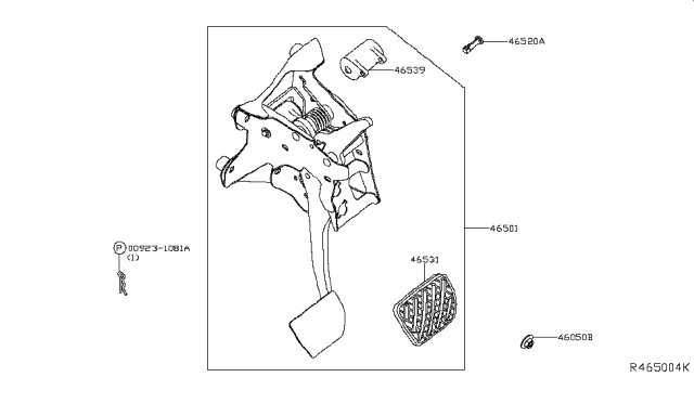 2018 Nissan Leaf Hysteresis Unit Diagram for 46539-5SA0A