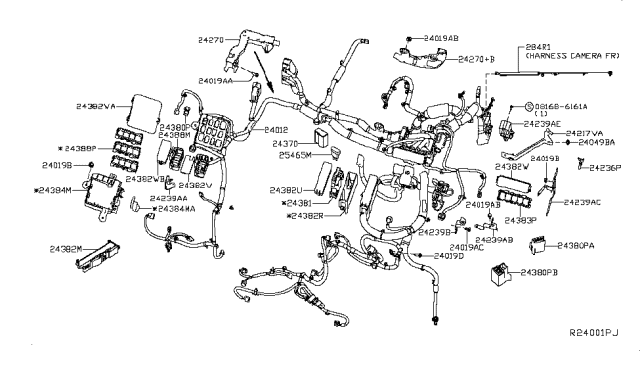 2019 Nissan Leaf Frame-Relay Box Diagram for 24384-3NA0A