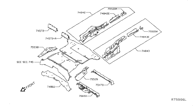 2018 Nissan Leaf Member & Fitting Diagram 2