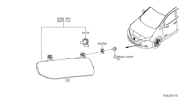 2019 Nissan Leaf Fog,Daytime Running & Driving Lamp Diagram