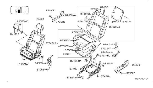 2004 Nissan Altima Front Seat Diagram 8