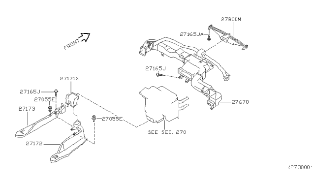 2004 Nissan Altima Nozzle & Duct Diagram 1