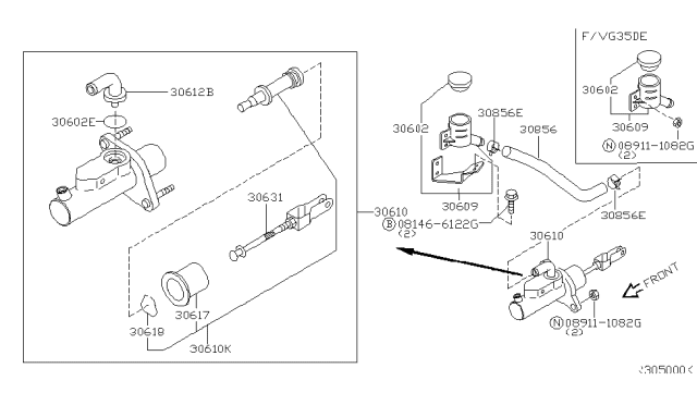 2004 Nissan Altima Clutch Master Cylinder Diagram 2