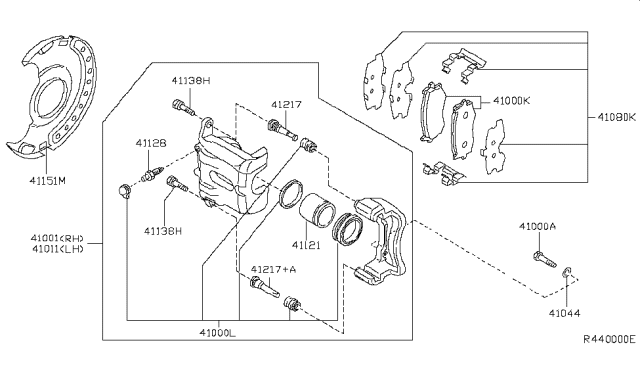 2004 Nissan Altima Front Brake Diagram