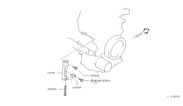 2002 Nissan Altima Bar-Adjusting Diagram for 11941-2Y010