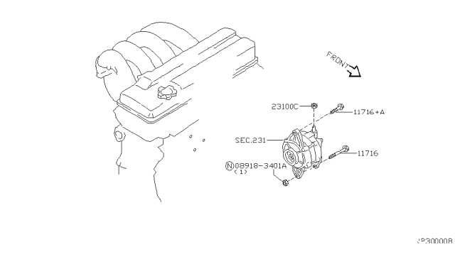 2002 Nissan Altima Alternator Fitting Diagram 2