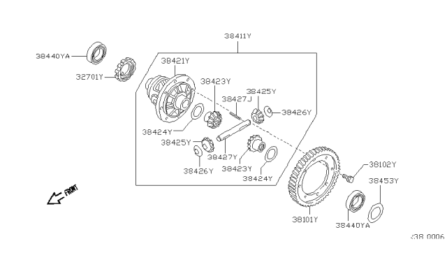 2004 Nissan Altima Front Final Drive Diagram 4