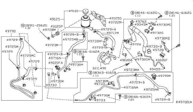 2005 Nissan Altima Power Steering Piping Diagram 4