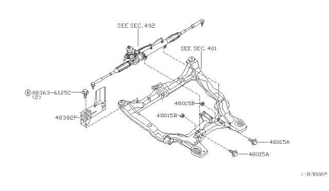 2002 Nissan Altima Steering Gear Mounting Diagram