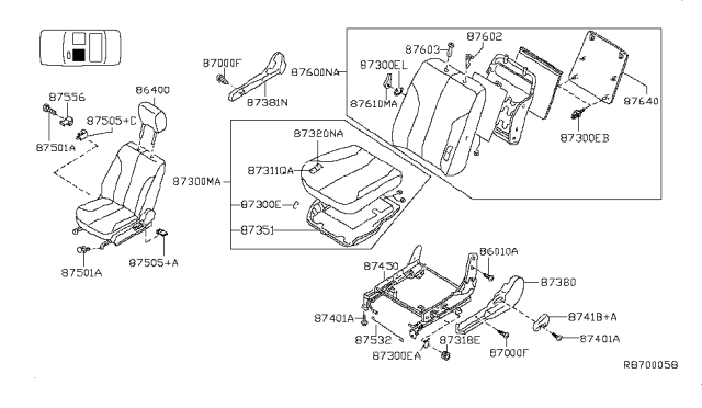 2006 Nissan Altima Front Seat Diagram 2