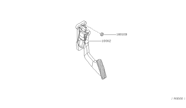 2004 Nissan Altima Lever Complete - Accelerator, W/DRUM Diagram for 18002-ZB700