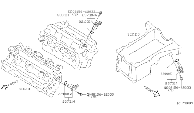 2003 Nissan Altima Distributor & Ignition Timing Sensor Diagram 1