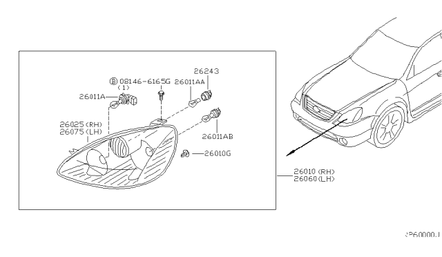 2005 Nissan Altima Headlamp Diagram 2